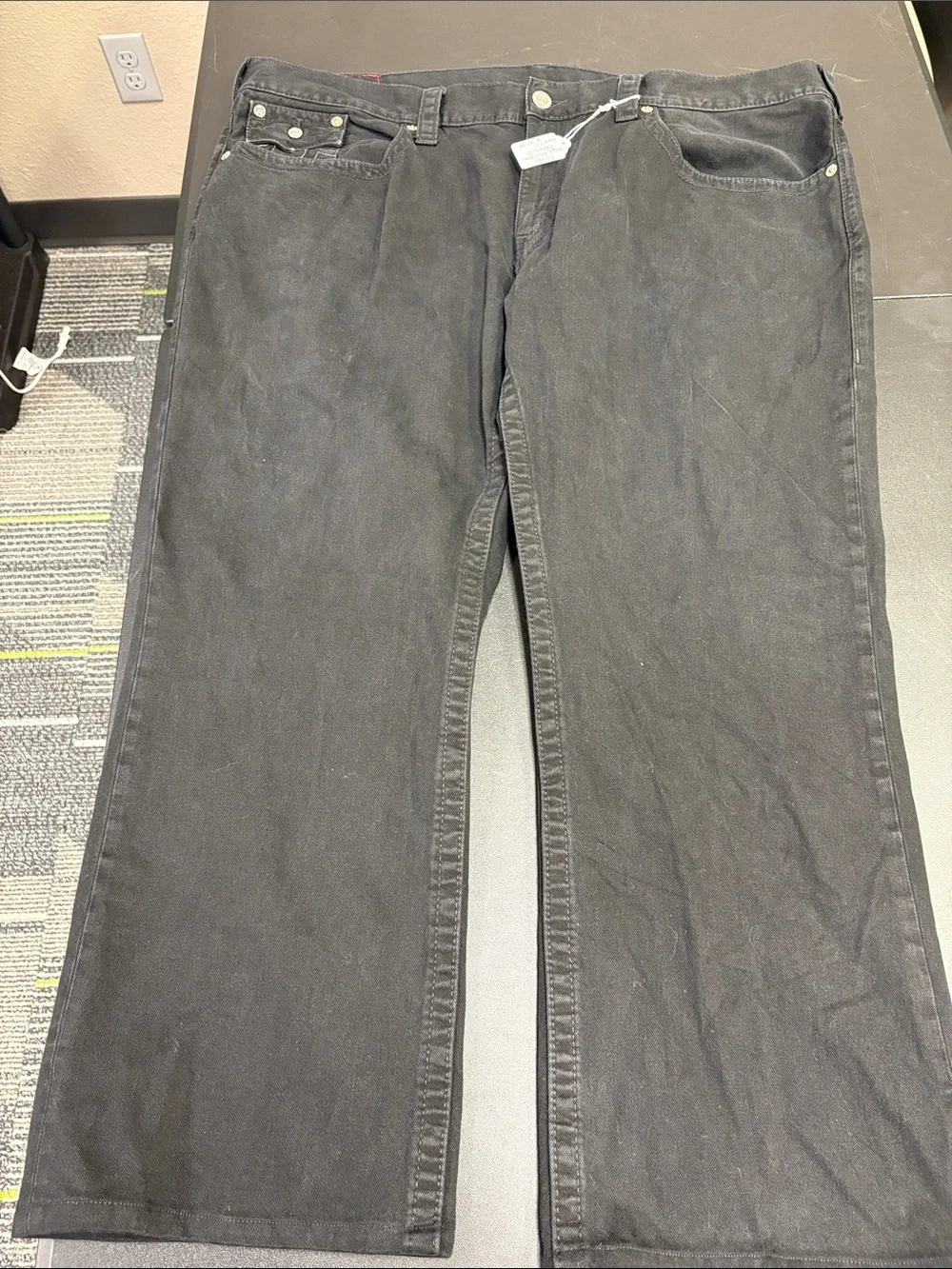 True Religion Men's Black Bootcut Jeans